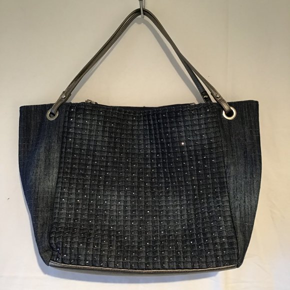 Bold Elements Bedazzled Denim Tote - Picture 1 of 6
